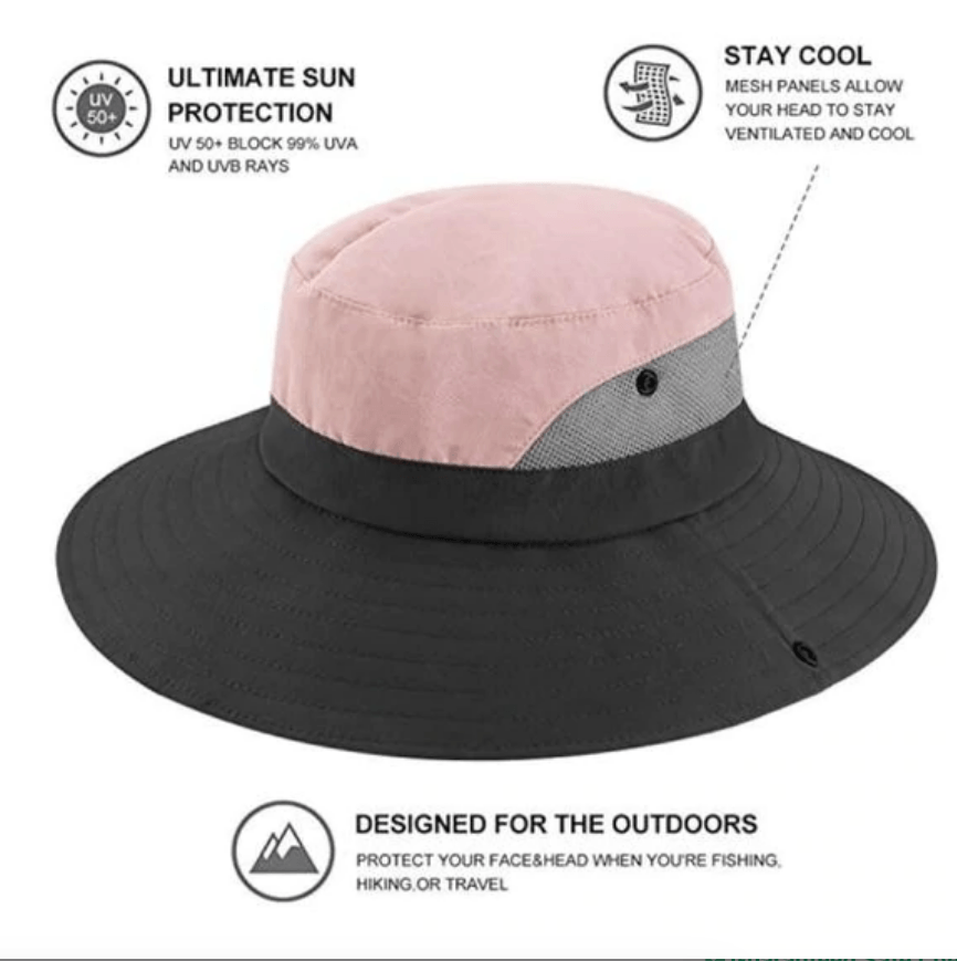 Foldable UPF50+ Sun Hat with Ponytail Opening