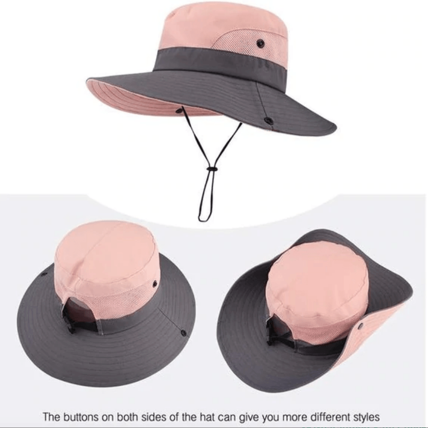 Foldable UPF50+ Sun Hat with Ponytail Opening