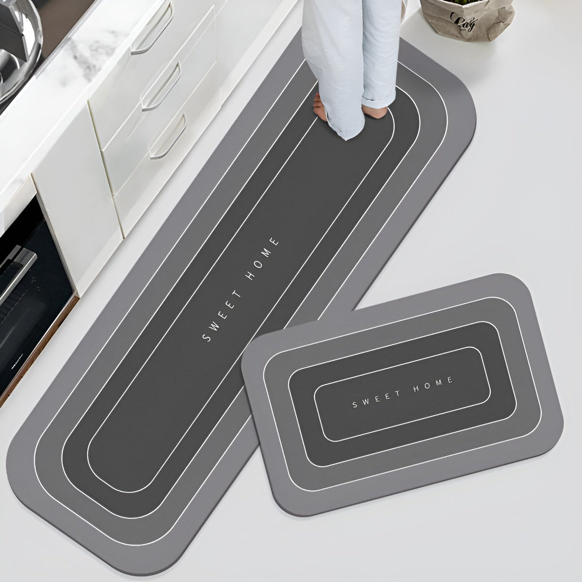 Ultra-Absorbent Non-Slip Bath Mat, Soft Quick-Dry Microfibre