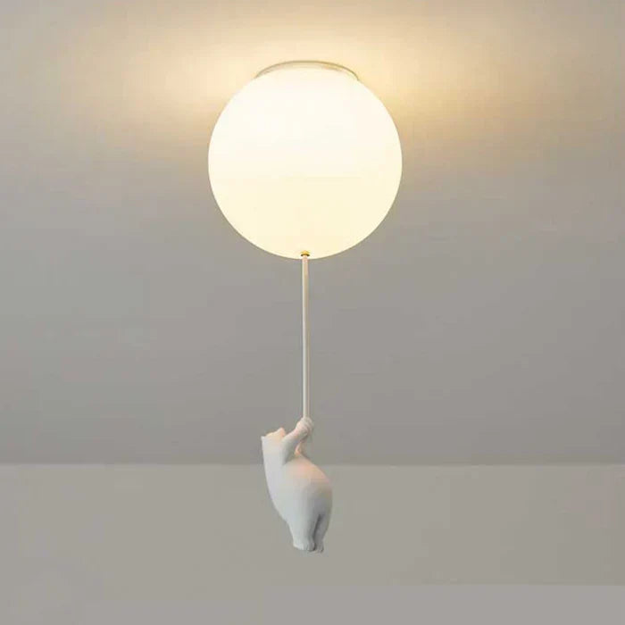 Kids Bear and Balloon Pendant Light with Warm LED