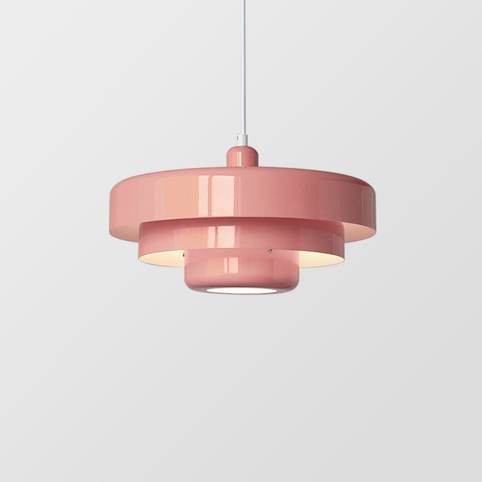 Layered Metal Pendant Light, Bauhaus Style, Five Colours