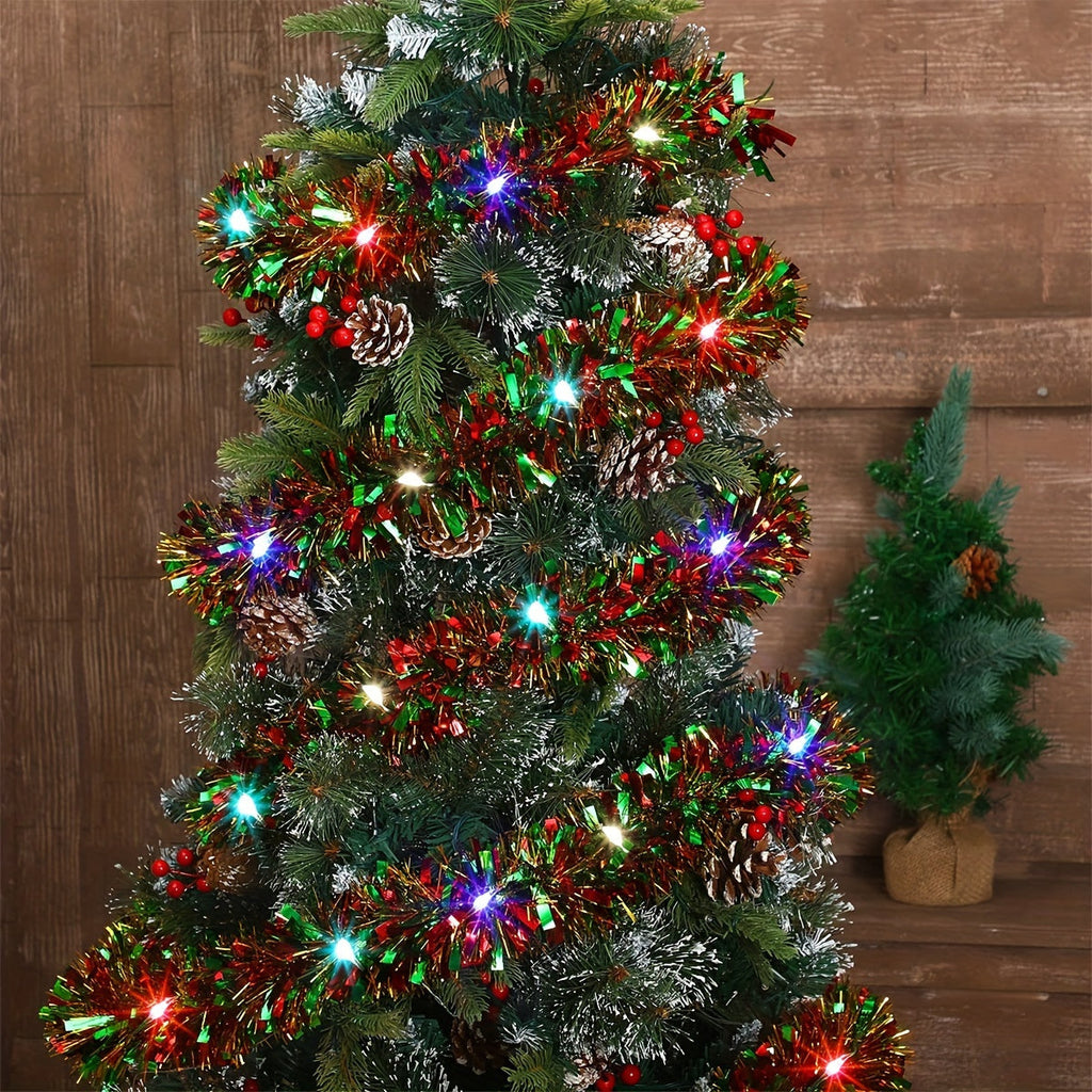 Glitter LED Garland 4.88 m with 50 Warm White Lights, Battery