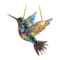 Hummingbird Suncatcher in Coloured Acrylic, 20 x 20cm