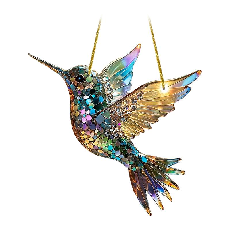 Hummingbird Suncatcher in Coloured Acrylic, 20 x 20cm