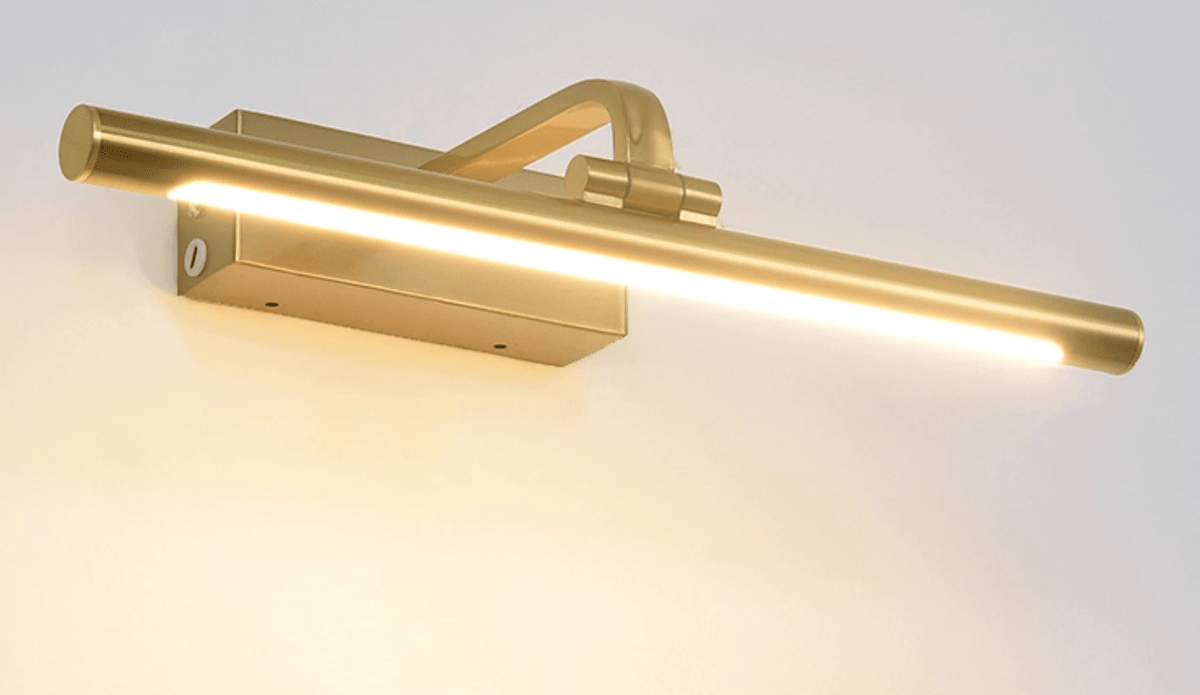 Rechargeable Picture Light in Gold with Remote and Dimmer