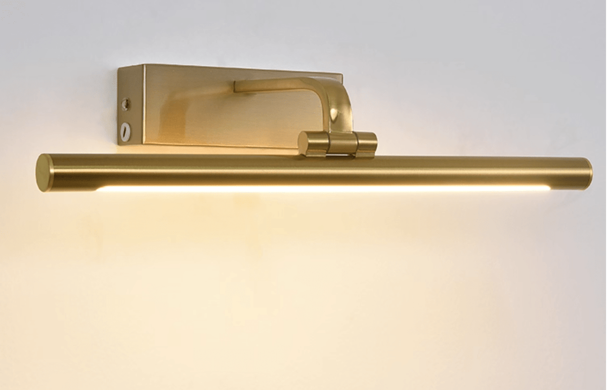 Rechargeable Picture Light in Gold with Remote and Dimmer