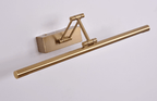 Rechargeable Picture Light in Gold with Remote and Dimmer