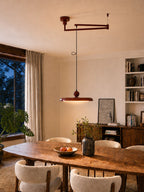 Adjustable Swing Arm Pendant Light in Metal, 40 cm Shade