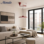 Adjustable Swing Arm Pendant Light in Metal, 40 cm Shade