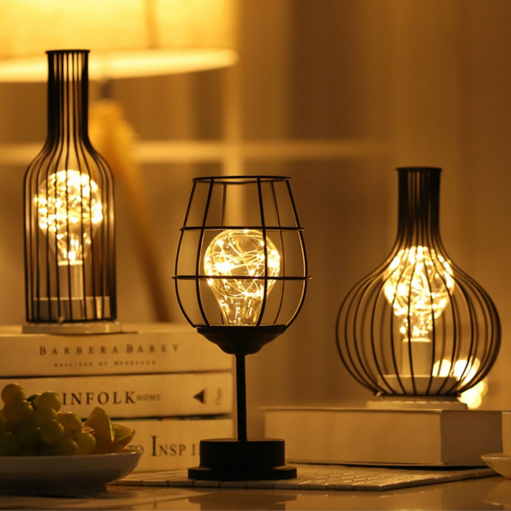 Cordless LED Table Lamp in Steel, Three Shapes
