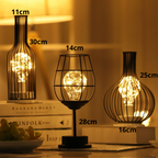 Cordless LED Table Lamp in Steel, Three Shapes