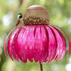 Decorative Metal Bird Feeder on Garden Stake