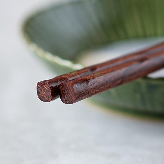 Wooden Chopsticks, Set of 5 Pairs with Gold Sakura Design