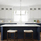 Brass Candle Chandelier with 5 or 6 Arms, E14, Six Finishes