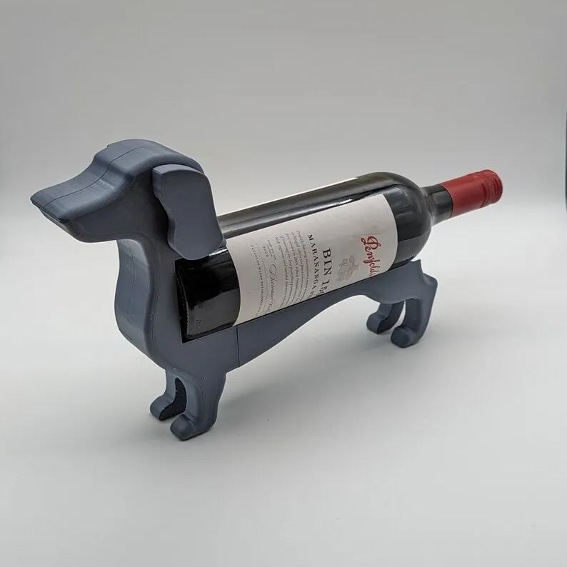 Dachshund Wine Bottle Holder in Resin, Six Colours