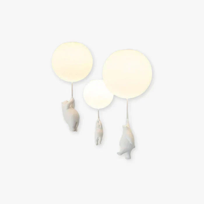 Kids Bear and Balloon Pendant Light with Warm LED