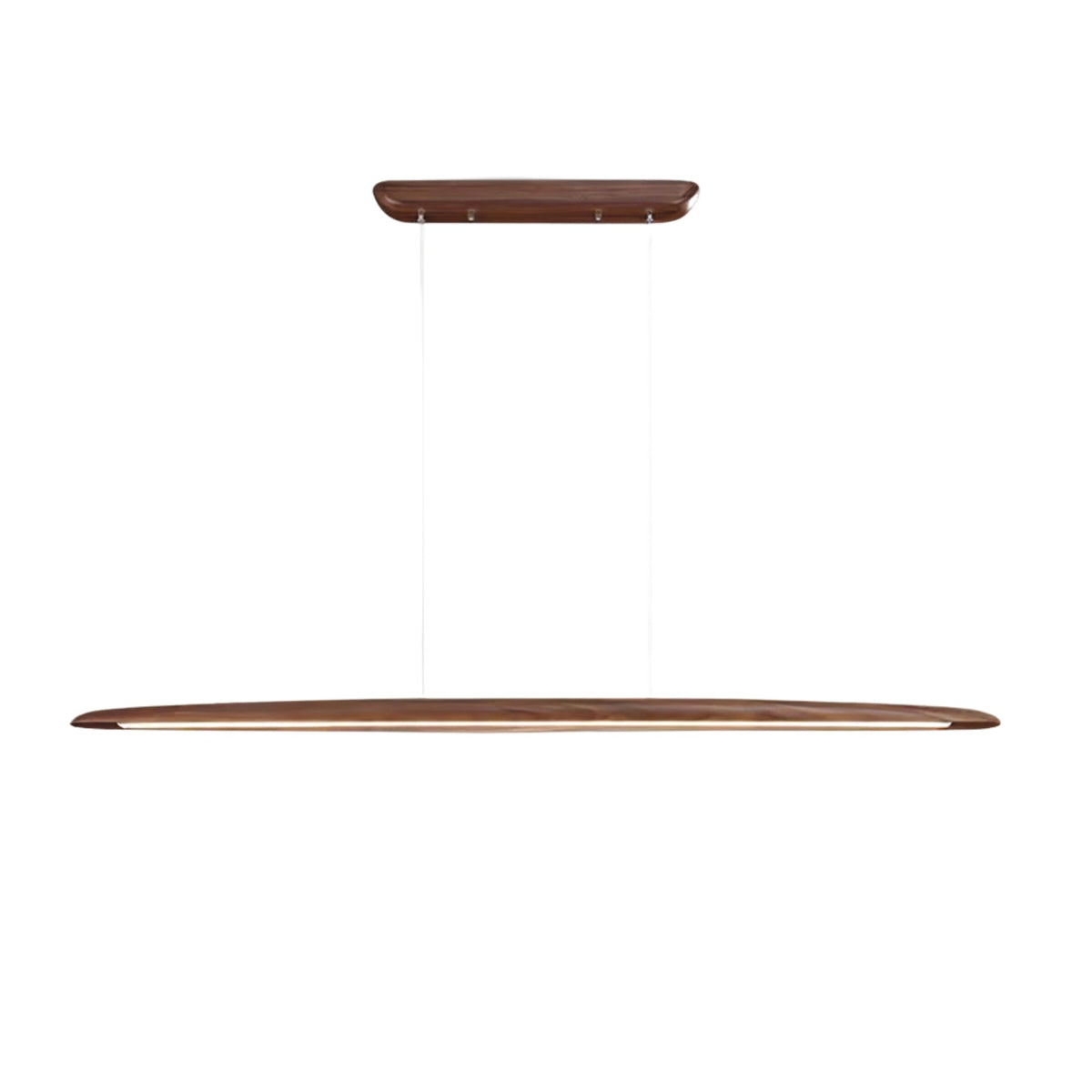 Linear Wood-Finish LED Pendant Light, Warm White, Japandi