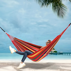 Portable Cotton Canvas Hammock with Carry Bag, 200kg Capacity