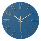 Silent Quartz Wall Clock 30cm, Minimal Design, 7 Colours