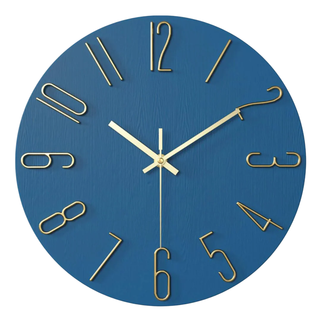 Silent Quartz Wall Clock 30cm, Minimal Design, 7 Colours