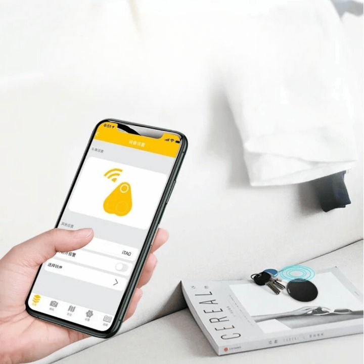 Mini Bluetooth Tracker Set of 2, 50m Range Anti-Loss Alarm
