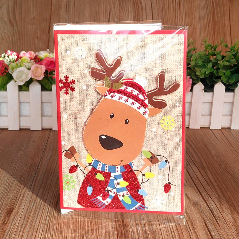 Musical Christmas Cards with Light and Sound, 12 Designs