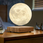 Levitating Moon Lamp with 3D-Printed Surface, 15 cm
