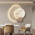 Wooden Wall Clock with LED Backlight, Silent Quartz