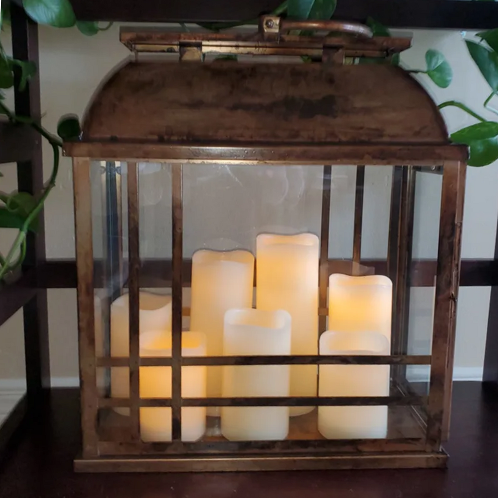 Flameless LED Candles with Melted Wax Edge, Four Sizes