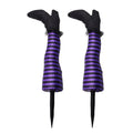 Halloween Witch Legs Garden Decoration with Striped Socks
