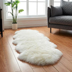 Long Pile Faux Fur Rug with Non-Slip Backing, Five Sizes
