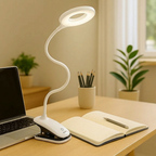 Rechargeable Clip-On Reading Light with Flexible Neck