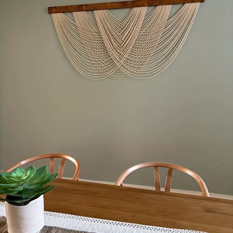 Macrame Cotton Wall Hanging, 100 x 60 cm, Boho Style