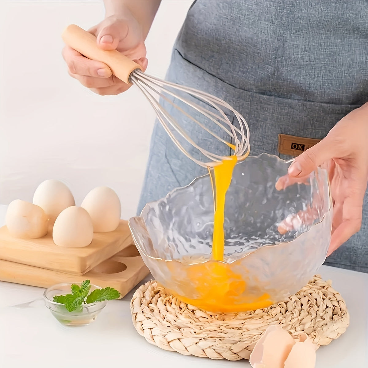 12-Piece Silicone Utensil Set with Wooden Handles, 9 Colours