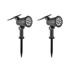 Solar Garden Spotlight with 9 LEDs, IP65, Adjustable Brightness