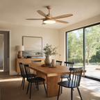 Scandi Ceiling Fan with Light, Reversible Motor & Remote Control