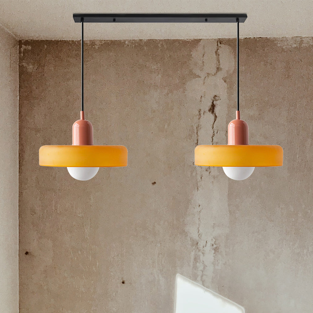 Double Glass Pendant Light 35 cm with G9 Fitting, Modern