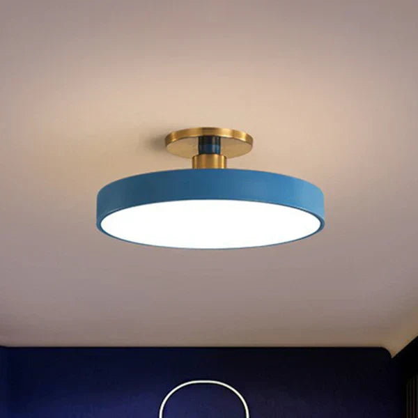 Round Nordic Acrylic Ceiling Light with Integrated LED