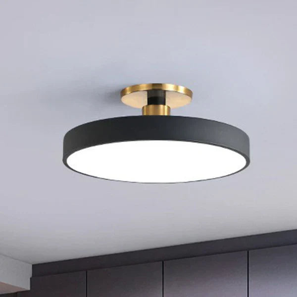 Round Nordic Acrylic Ceiling Light with Integrated LED