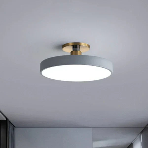 Round Nordic Acrylic Ceiling Light with Integrated LED