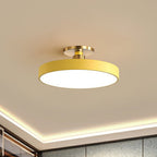 Round Acrylic LED Ceiling Light, Semi-Flush, Six Colours