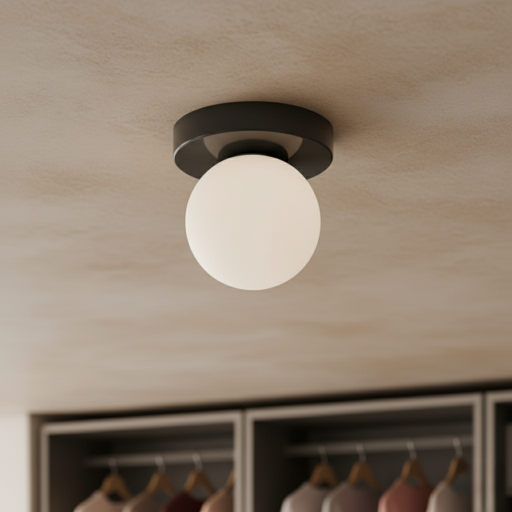 Frosted Glass Globe Wall or Ceiling Light, 12cm, G9 LED Included