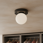 Frosted Glass Globe Wall or Ceiling Light, 12cm, G9 LED Included