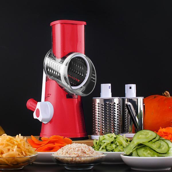 Rotary Grater with 3 Stainless Steel Blades, Dishwasher Safe