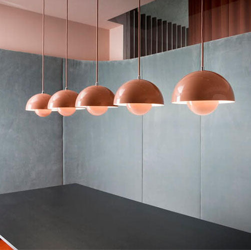Scandinavian Half-Dome Metal Pendant Light, 1 Light, E27