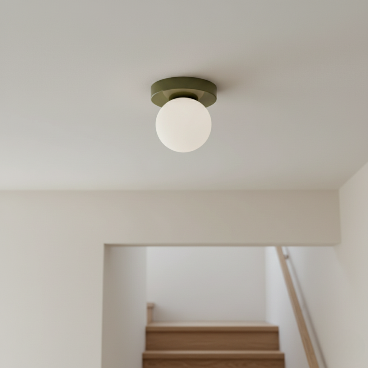 Frosted Glass Globe Wall or Ceiling Light, 12cm, G9 LED Included