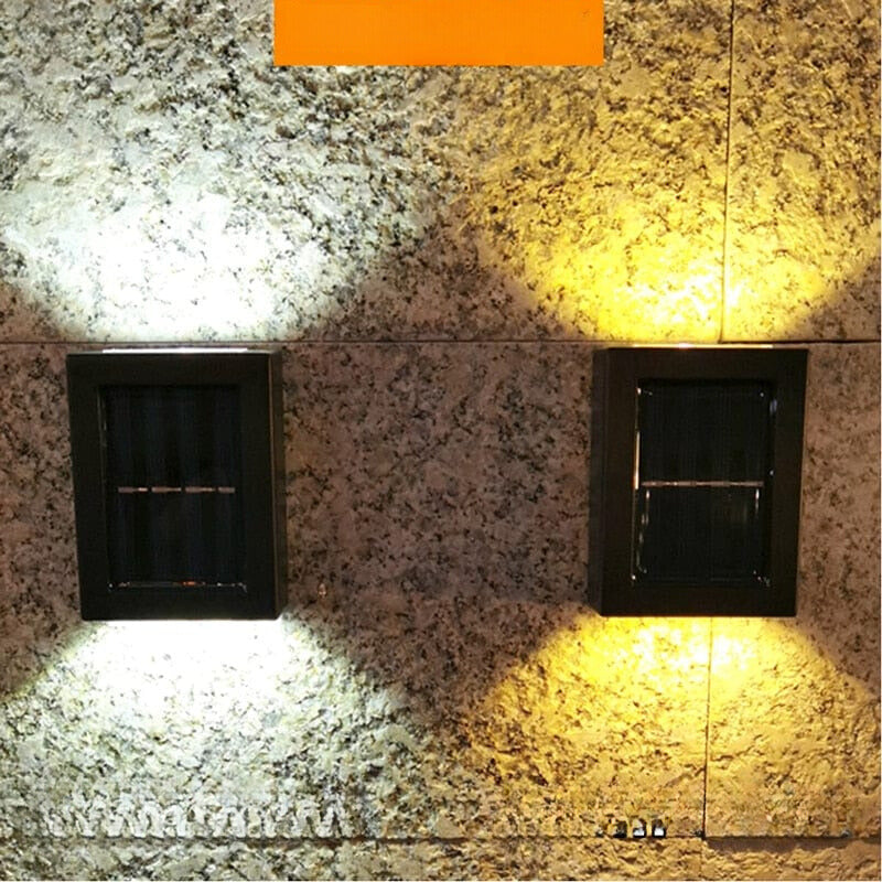 Solar Outdoor Wall Light, IP65, Set of 2