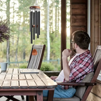 Metal Wind Chime 68cm, Aluminium Tubes, Gold, Black or Silver