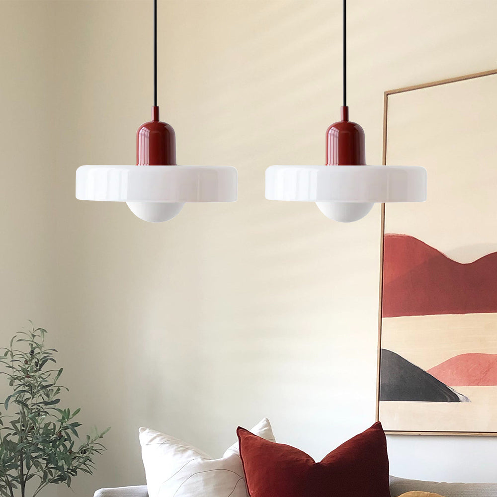 Double Glass Pendant Light 35 cm with G9 Fitting, Modern