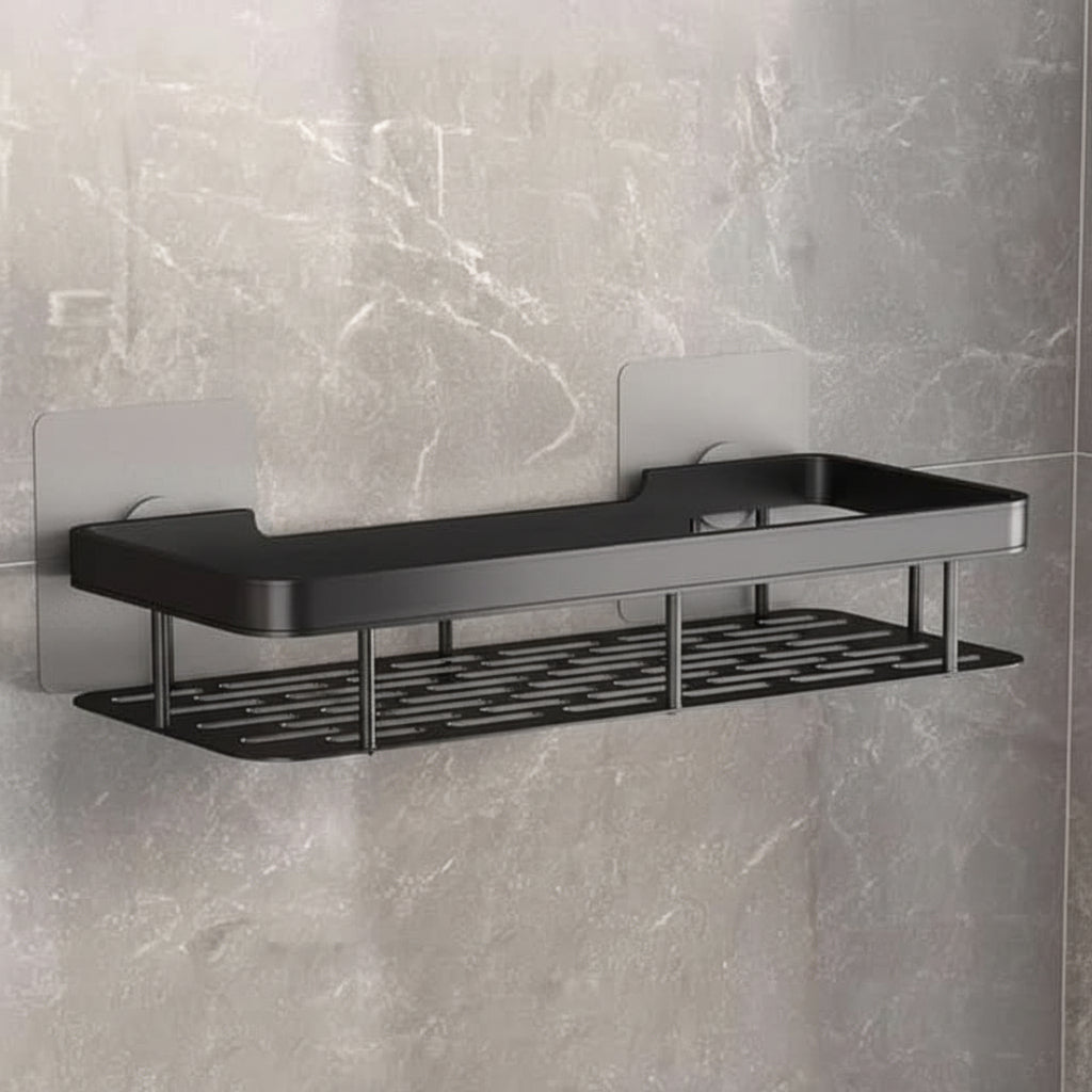 Self-Adhesive Bathroom Shelf, No Drilling, ABS and Stainless Steel